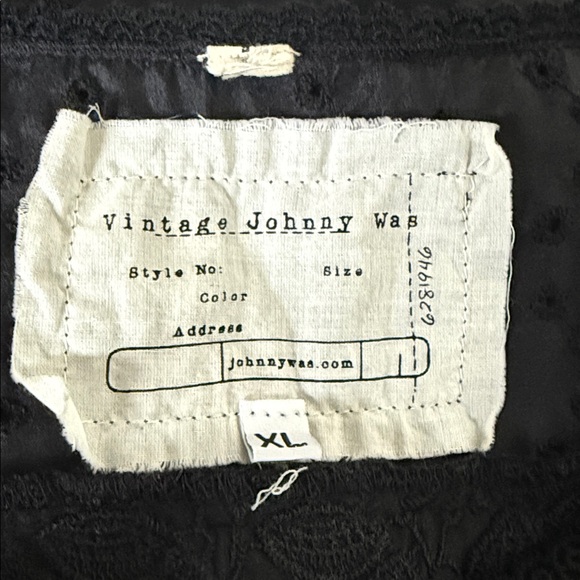 Johnny Was Black Button-Up silk Blouse - Picture 7 of 9